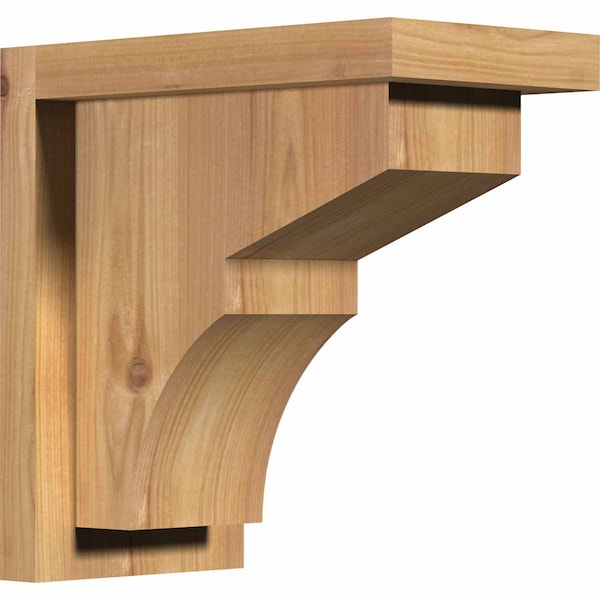 Ekena Millwork Monterey Smooth Corbel w/Backplate, Western Red Cedar, 5 1/2"W x 10"D x 10"H COR06X10X10MON01SWR - main